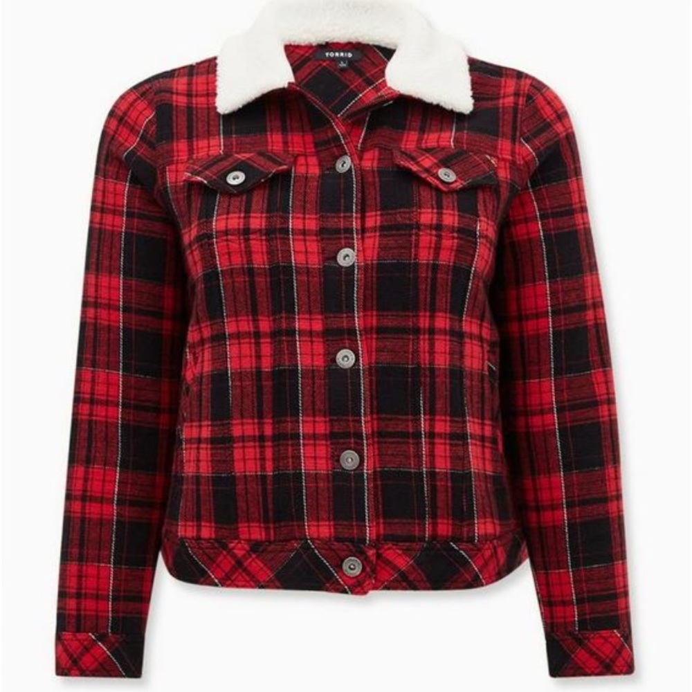 Torrid Sherpa Collared Trucker Jacket